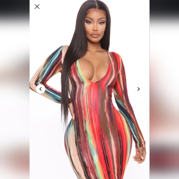 Fashion Nova Work Of Art Maxi Dress- M - Picture 3 of 7